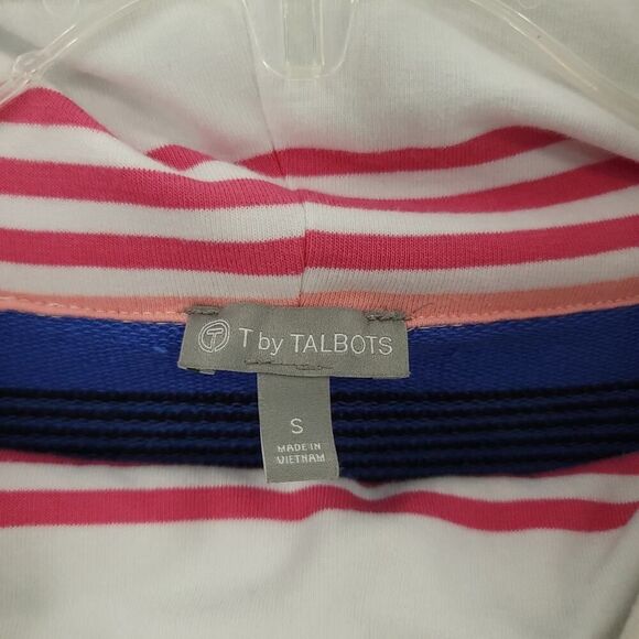 T by Talbots Striped Funnel Neck Sweatshirt SM - Picture 6 of 11